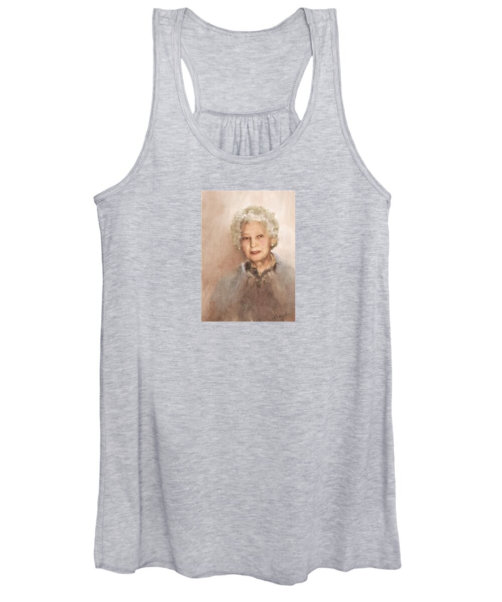 Portrait Women's Tank Top featuring the painting Portrait of Victoria by Diane Chandler