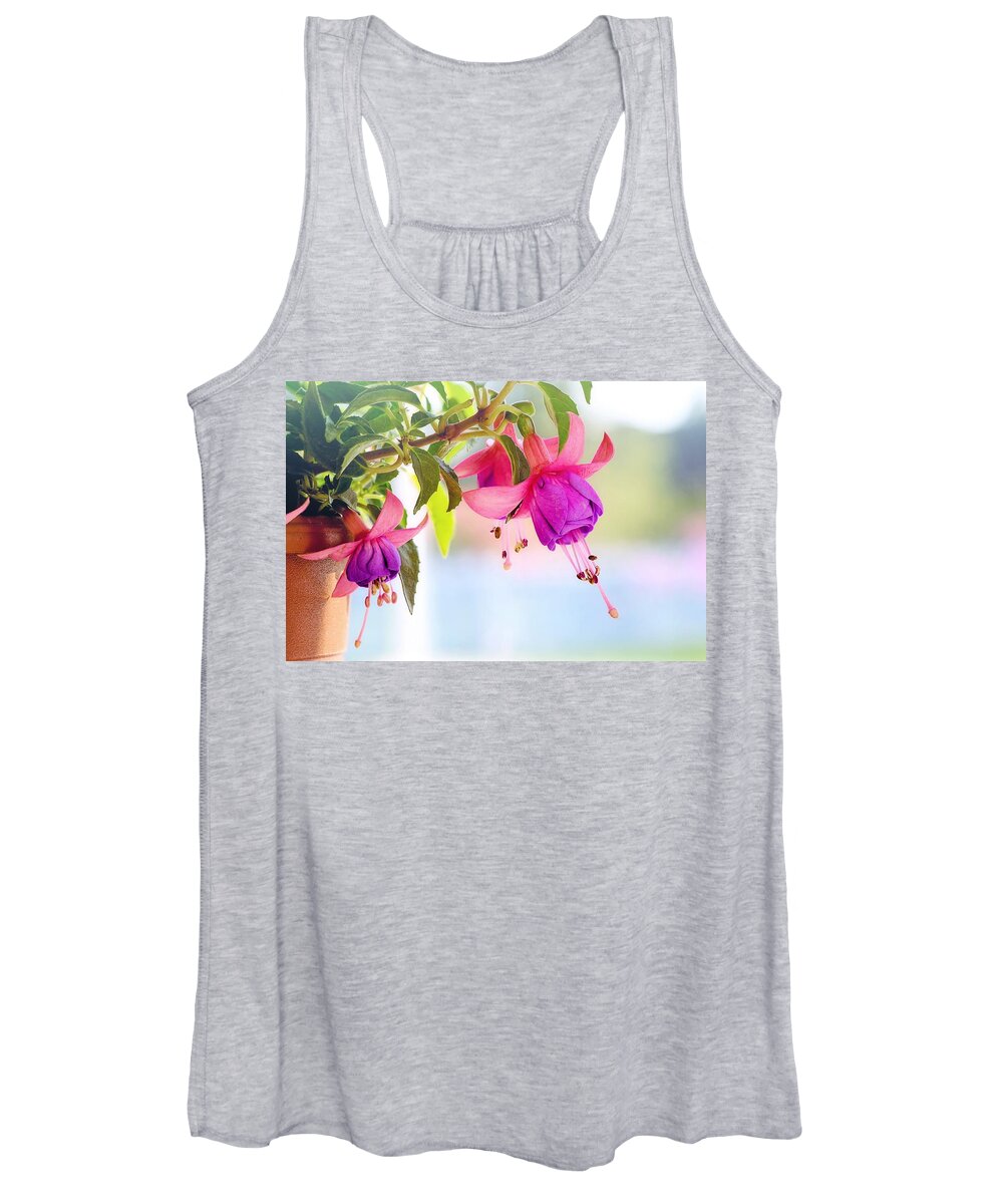 Flower Women's Tank Top featuring the photograph Purple flowers by Top Wallpapers