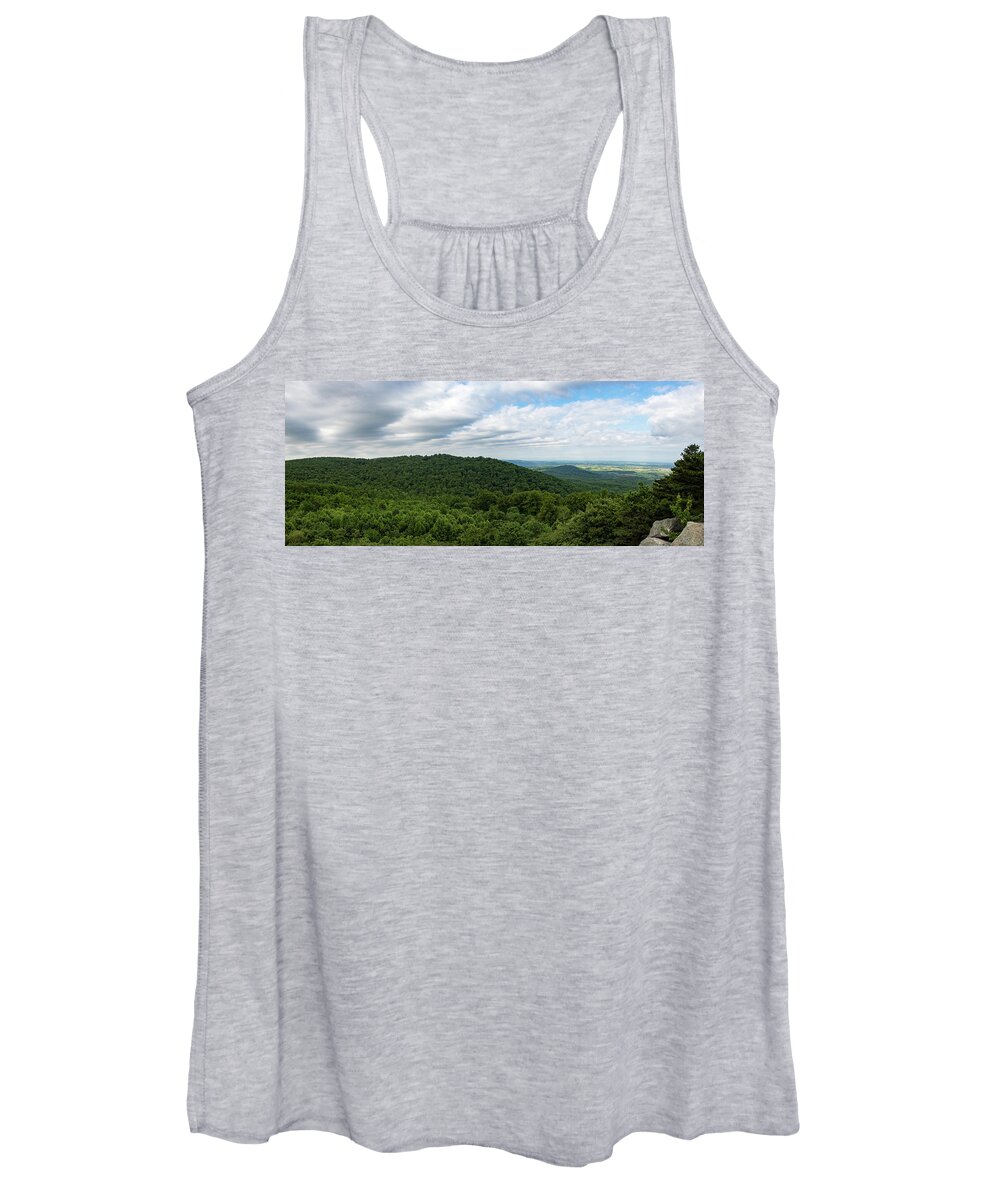 Appalachian Trail Women's Tank Top featuring the photograph Raven Rocks Overlook Panorama by Natural Vista Photo