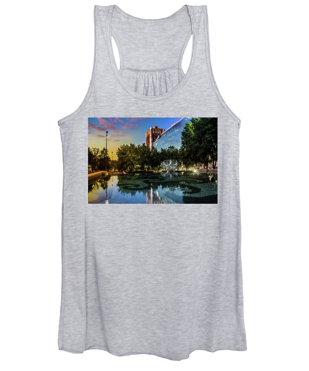 Atlanta Women's Tank Top featuring the photograph Reflection at Olympic Centennial Park by Kenny Thomas
