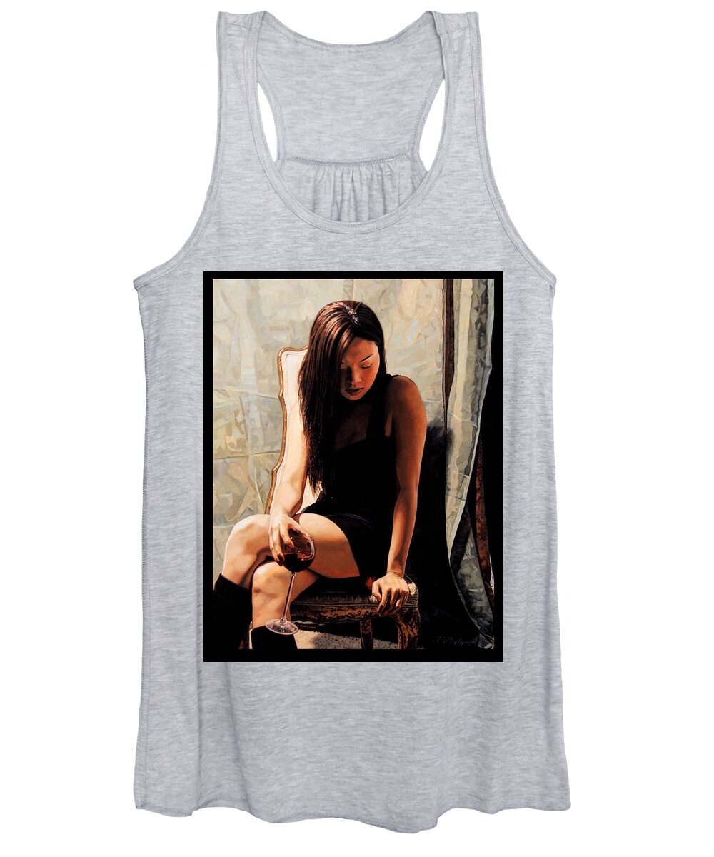 Whelan Art Women's Tank Top featuring the painting Reflection by Patrick Whelan