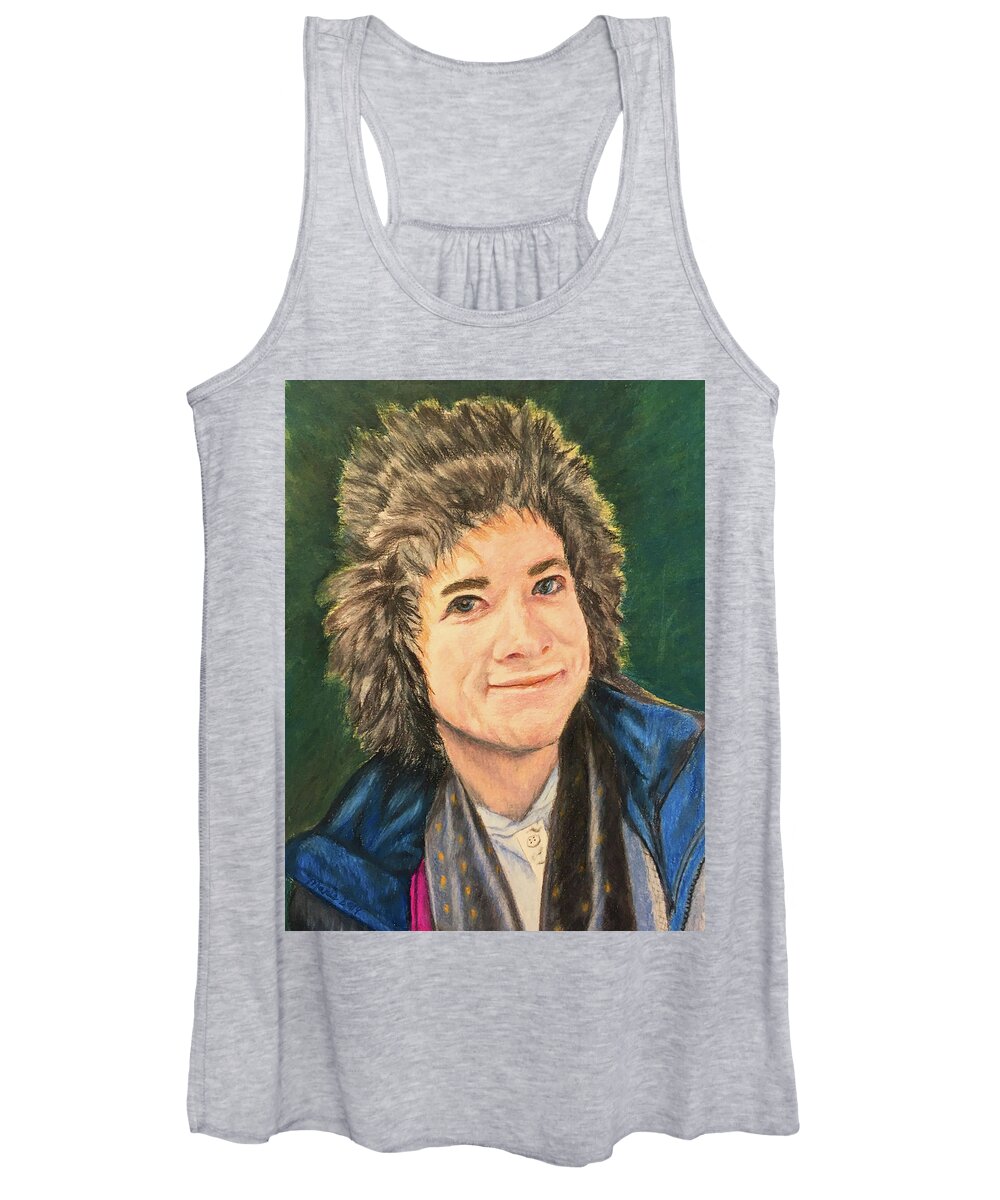 Portrait Women's Tank Top featuring the painting Riley by Maris Sherwood