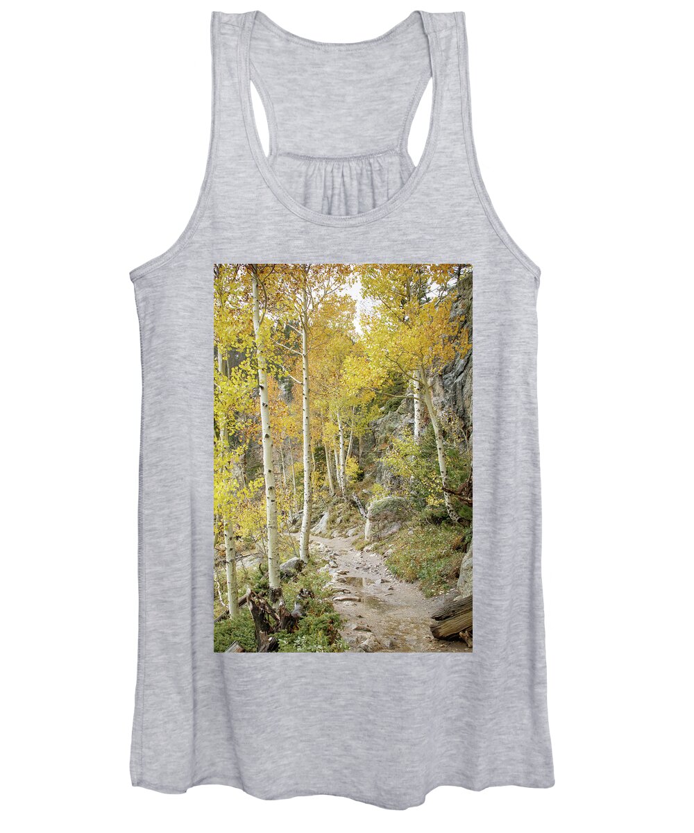 Rocky Mountain National Park Women's Tank Top featuring the photograph Rocky Mountain Trail by Catherine Avilez