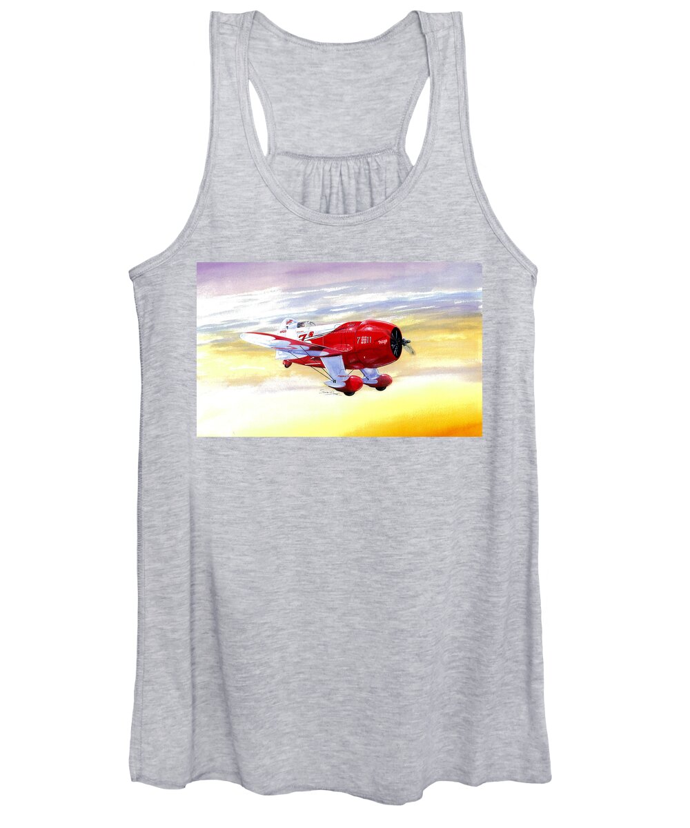 Granville Women's Tank Top featuring the painting Russell Thaw's Gee Bee R2 by Simon Read