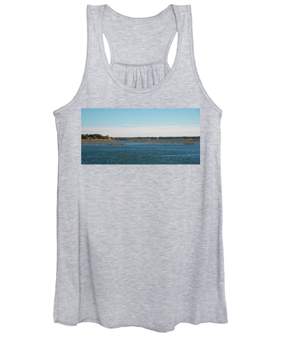 Sailing Women's Tank Top featuring the photograph Sailing Off Windmill Harbor by Dennis Schmidt