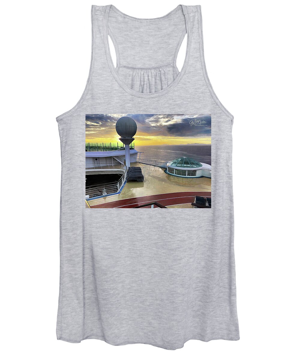 Seaborne Women's Tank Top featuring the photograph Seaborne Morning by GW Mireles