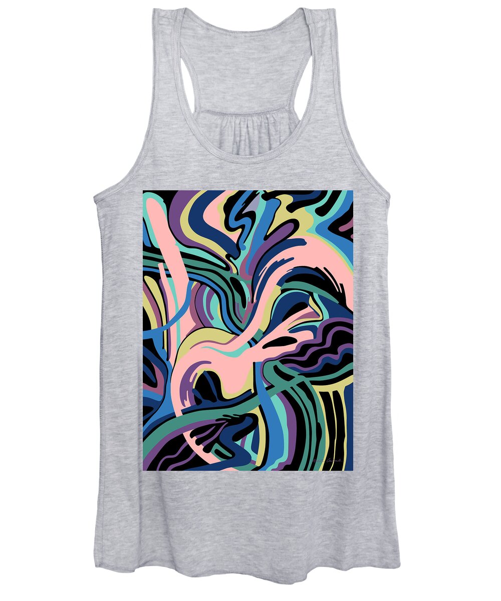 Abstract Women's Tank Top featuring the painting Sedona by Nikita Coulombe