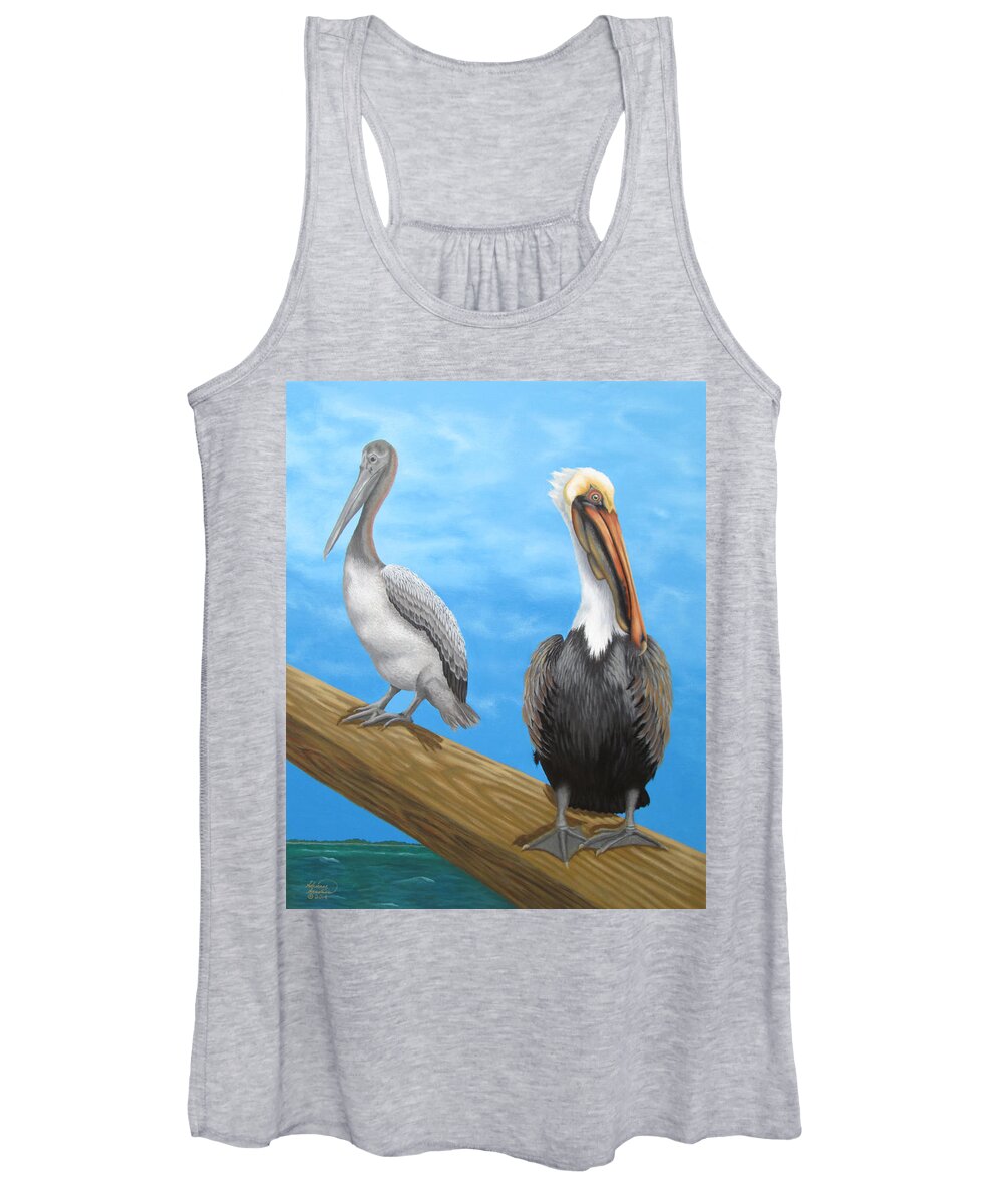 Bird Women's Tank Top featuring the painting Senford and Son by Adrienne Dye