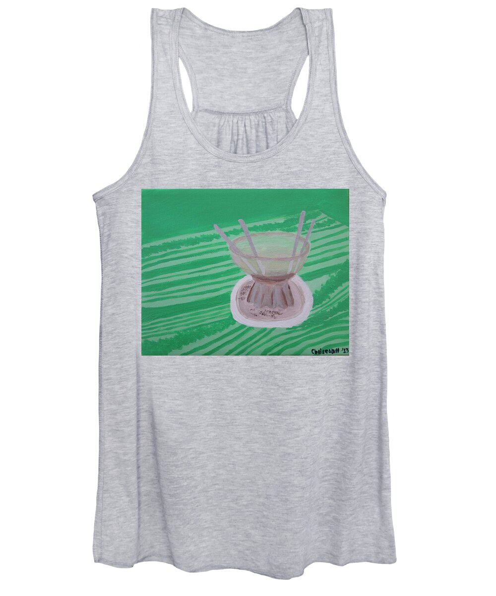  Women's Tank Top featuring the painting Serendipity Frozen Hot Chocolate #4 by C E Dill