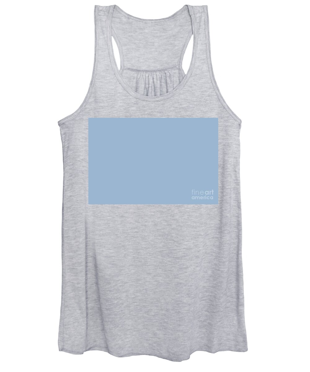 Pastel Women's Tank Top featuring the digital art Sherwin Williams Trending Colors of 2019 Celestial Pastel Blue SW 6808 Solid Color by PIPA Fine Art - Simply Solid