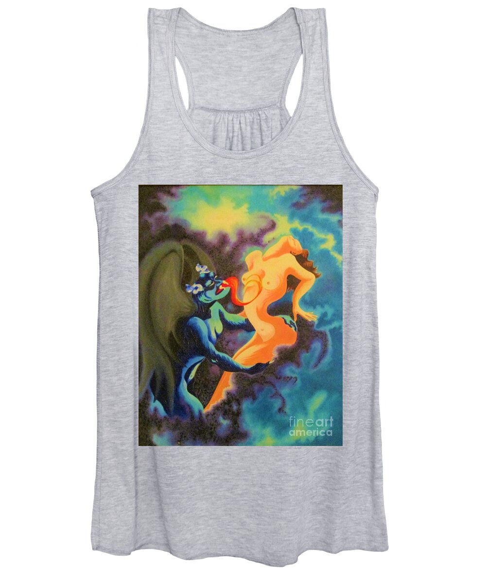 Evil. Love Women's Tank Top featuring the painting Sinful Passion by Tatyana Shvartsakh