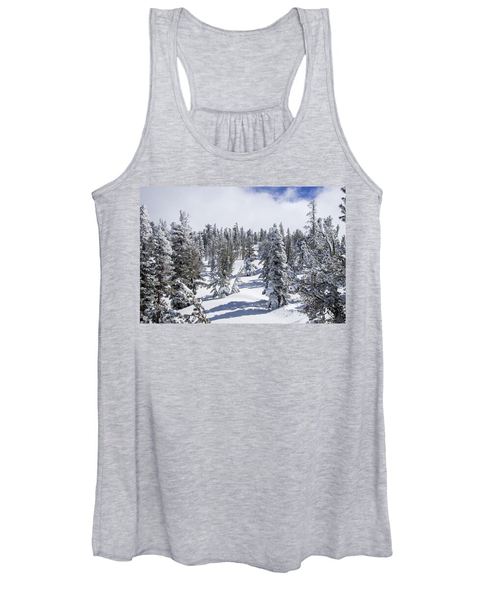  Women's Tank Top featuring the photograph Snow Covered Trees by Rocco Silvestri