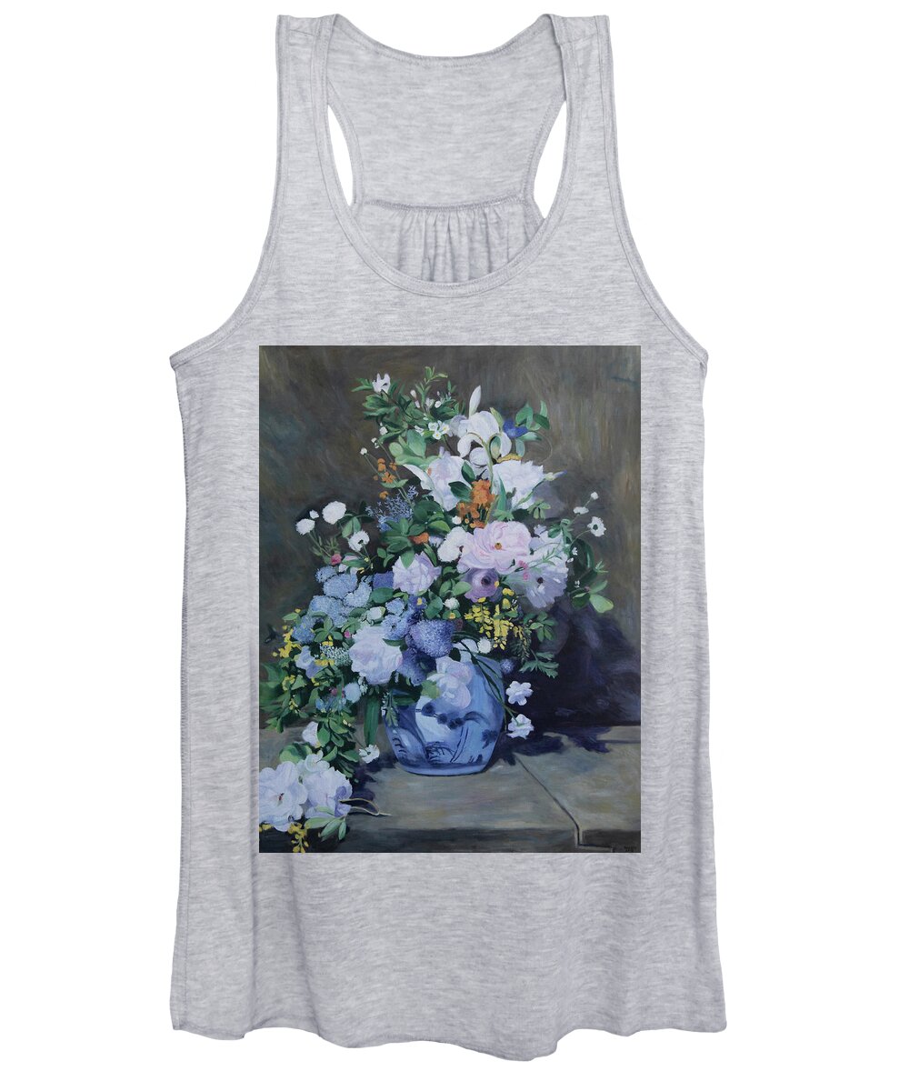Renoir Women's Tank Top featuring the painting Spring Bouquet - original size 1 by Masami IIDA
