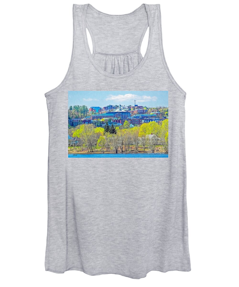 Weeping Willows Women's Tank Top featuring the photograph Spring Campus by Carol Randall