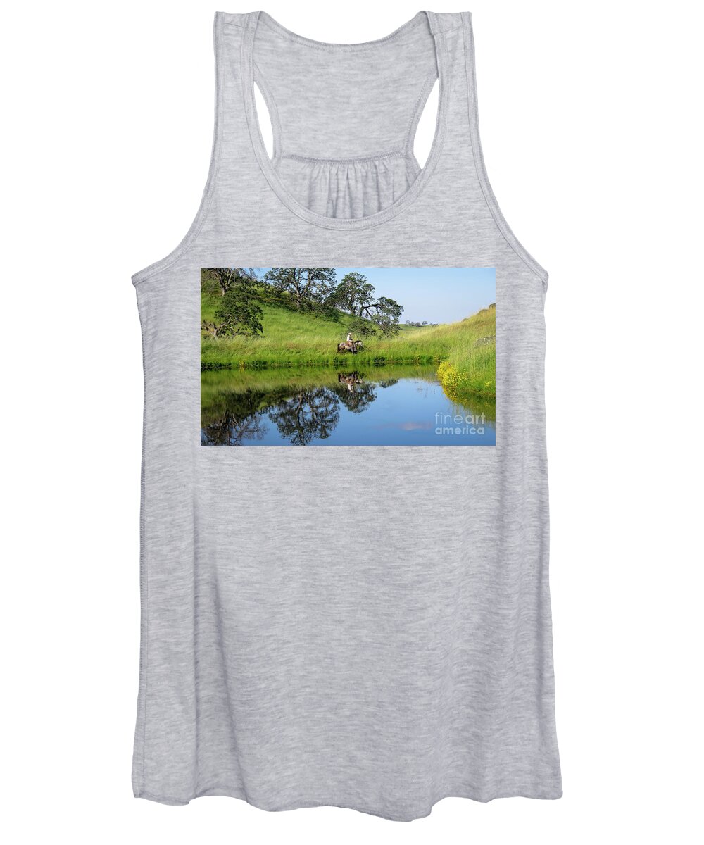 California Landscape Women's Tank Top featuring the photograph Springs Reflection by Diane Bohna