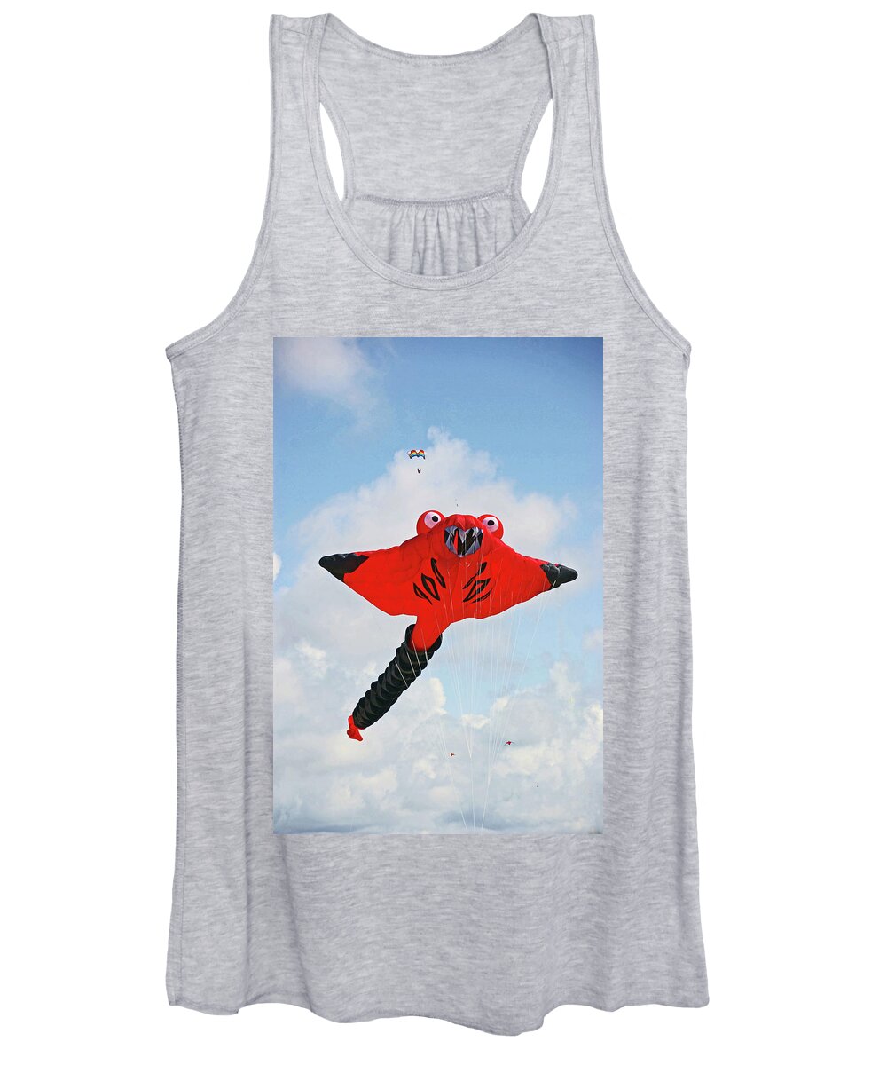 Lancashire Women's Tank Top featuring the photograph ST. ANNES. The Kite Festival by Lachlan Main