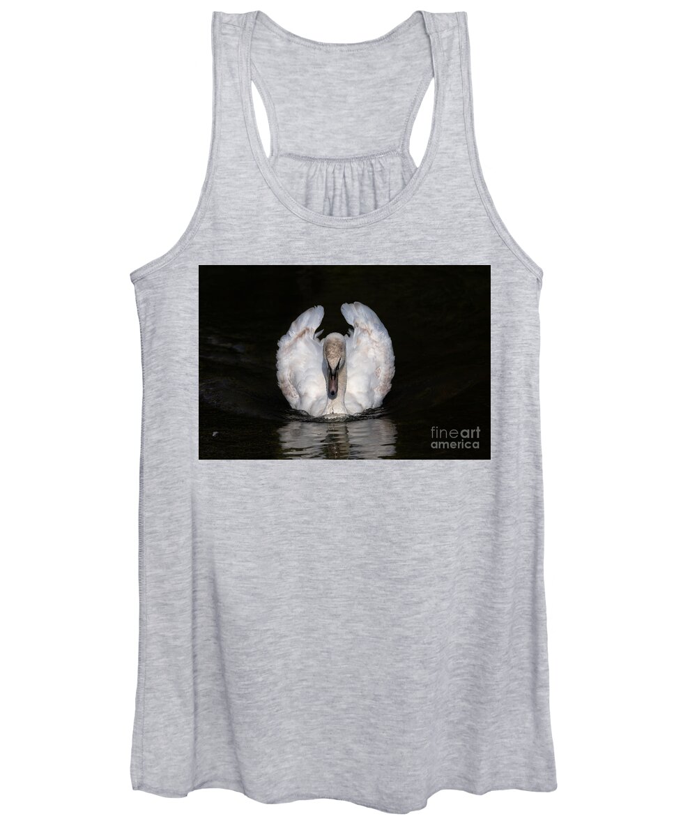 Photography Women's Tank Top featuring the photograph Staring Swan by Alma Danison