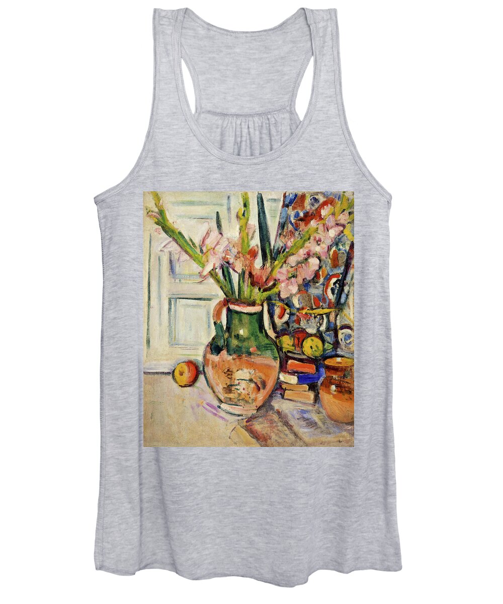 George Leslie Hunter Women's Tank Top featuring the painting Still Life with Gladioli by George Leslie Hunter
