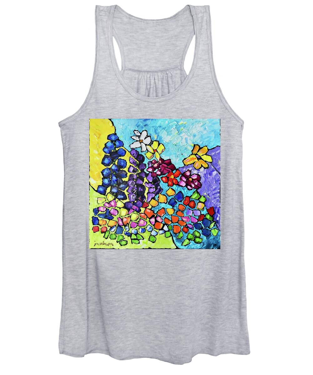 Flowers Women's Tank Top featuring the painting Summer Garden by Carrie Jacobson