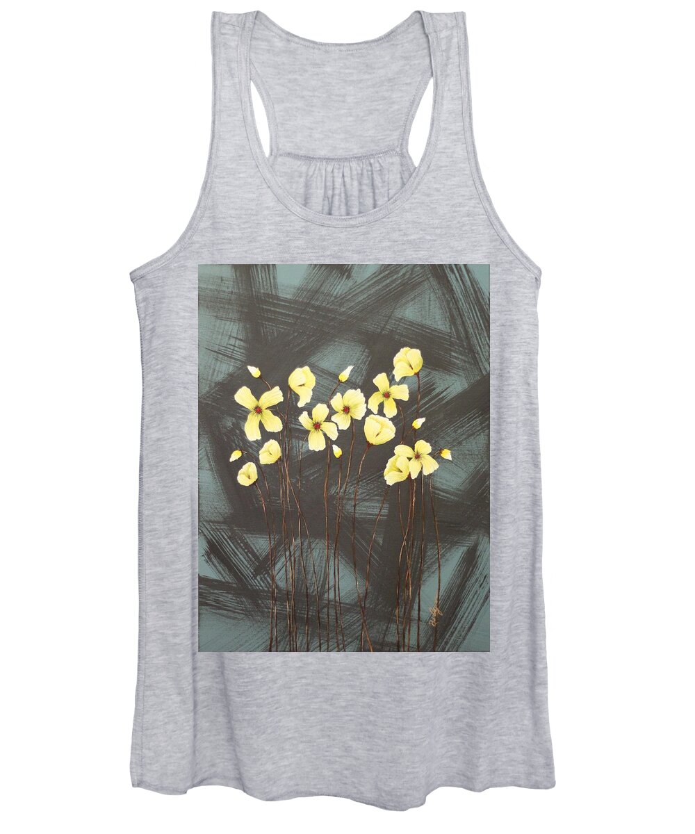 Poppies Women's Tank Top featuring the painting Sunkissed by Berlynn