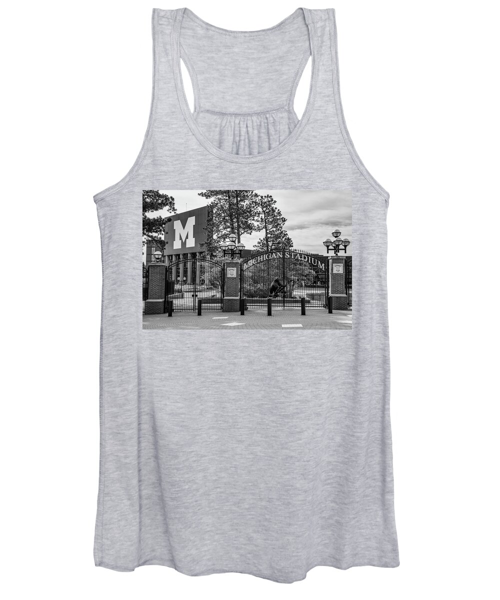 . Big Ten Campus Women's Tank Top featuring the photograph The Big House 1 by John McGraw