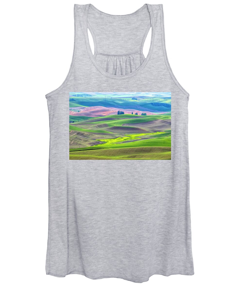 Washington Women's Tank Top featuring the photograph The Color Palette of the Palouse by Cheryl Strahl