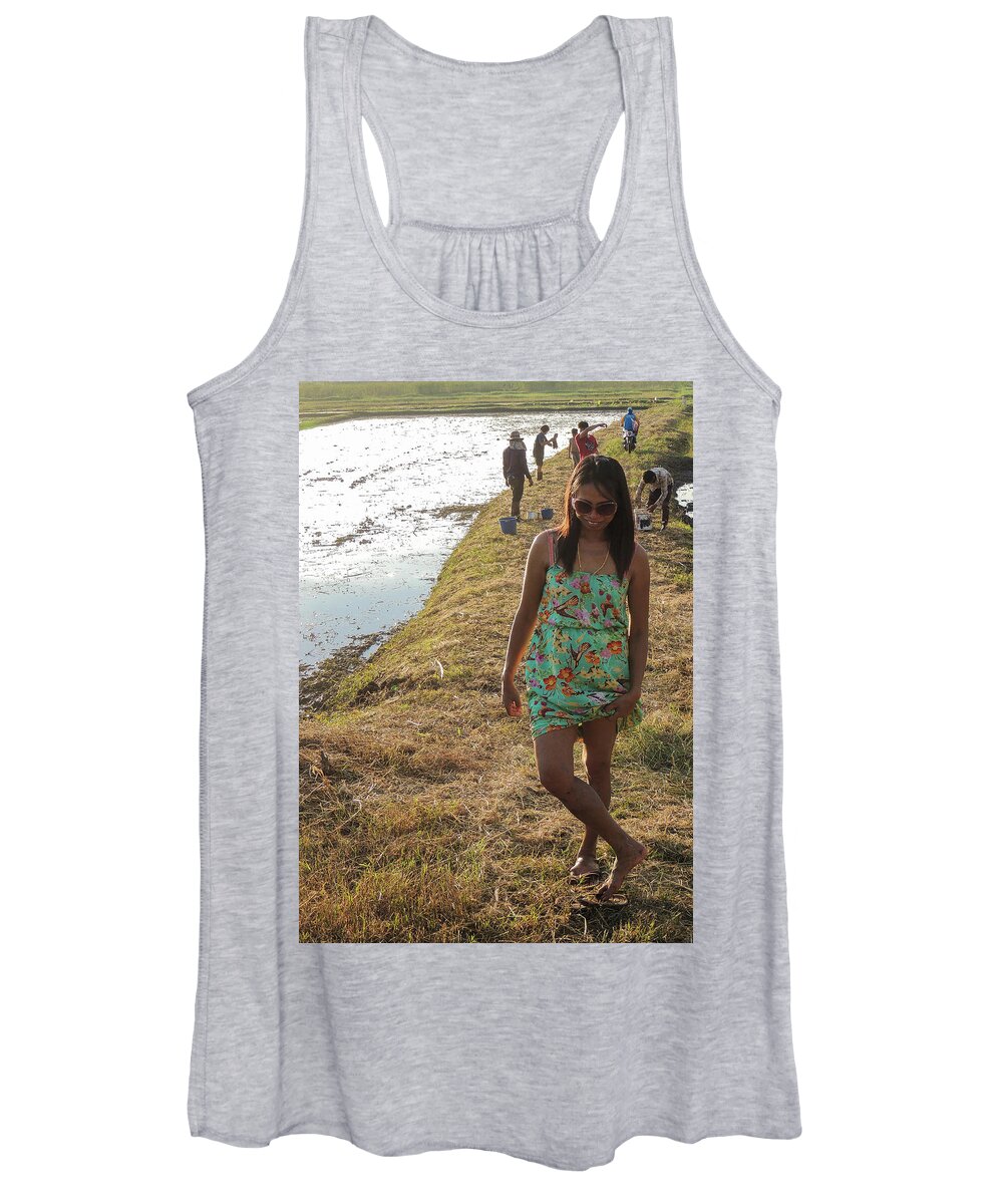 Girl Women's Tank Top featuring the photograph The dancing girl by Jeremy Holton