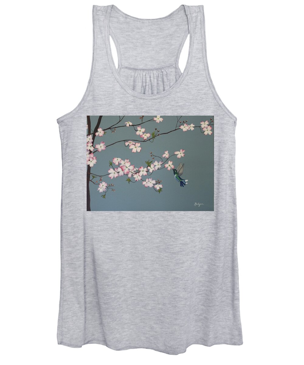 Dogwood Tree Women's Tank Top featuring the painting The Dogwood Tree by Berlynn