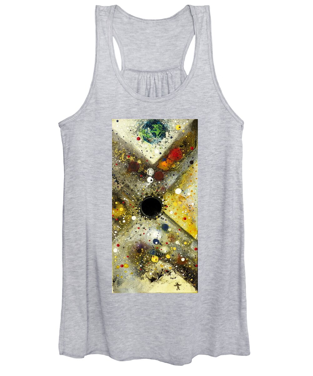 Abstract Women's Tank Top featuring the painting The Escape Artist by 'REA' Gallery