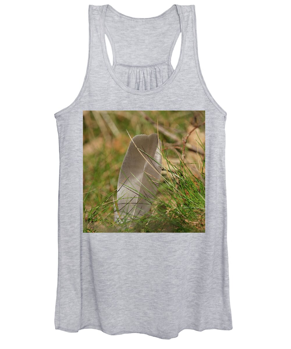 Sweden Women's Tank Top featuring the pyrography The feather by Magnus Haellquist