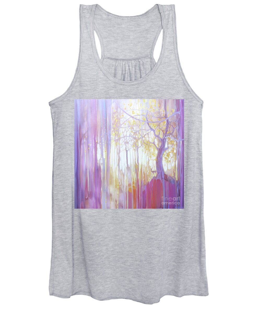 Golden Bough Women's Tank Top featuring the painting The Golden Bough by Gill Bustamante