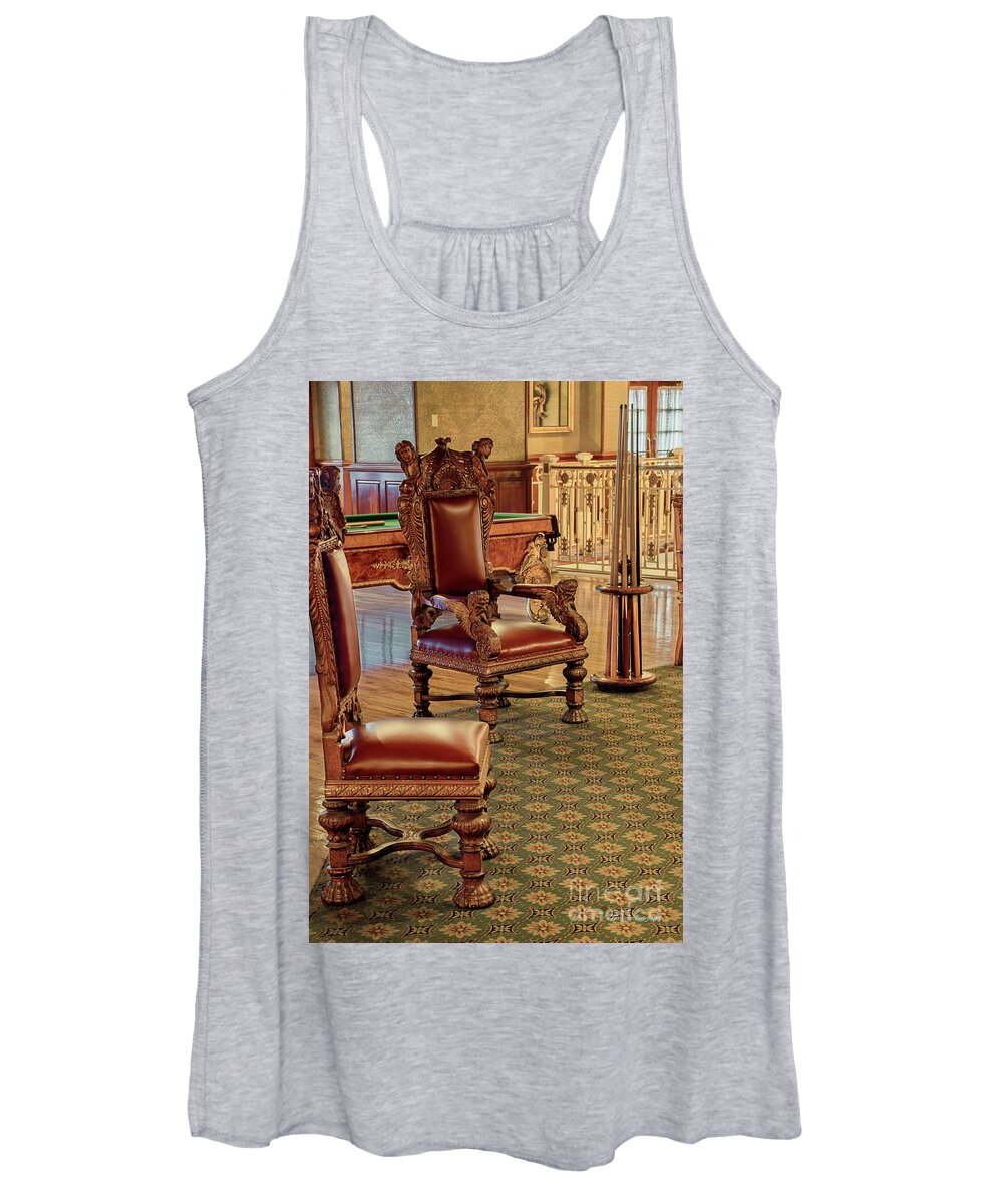 Snooker Table Women's Tank Top featuring the photograph The Hustlers Throne by Aloha Art