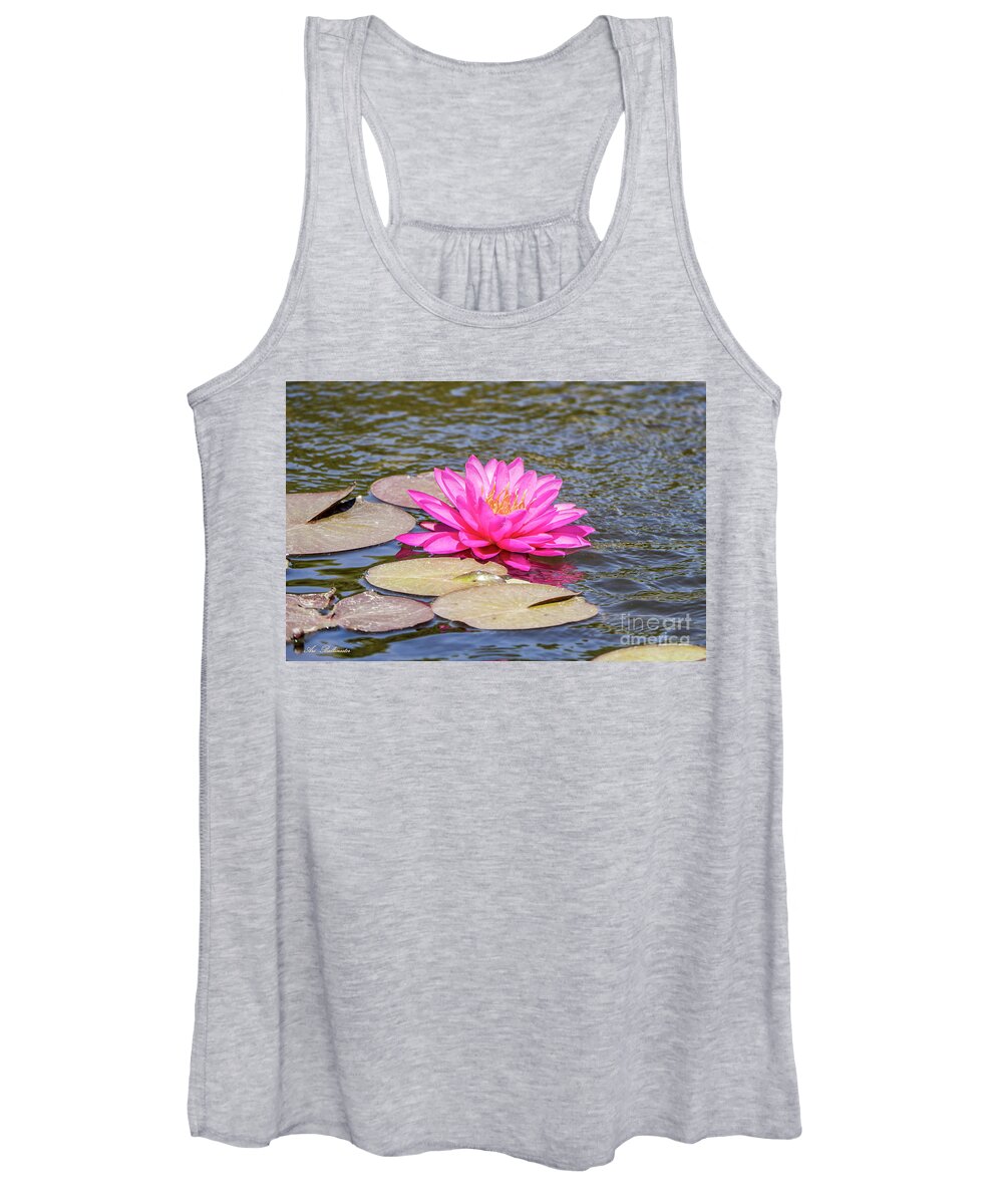 Water Lily Women's Tank Top featuring the photograph The Lady Is Pink 03 by Arik Baltinester