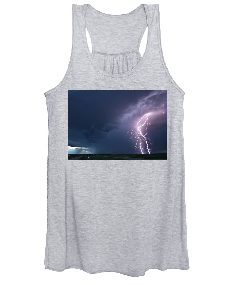 Lightning Women's Tank Top featuring the photograph The Sky Is Alive by Ryan Crouse