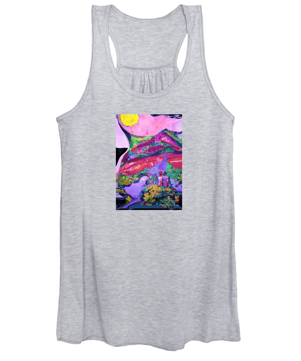 Sanctuary Women's Tank Top featuring the painting Their Sanctuary by Zsanan Studio