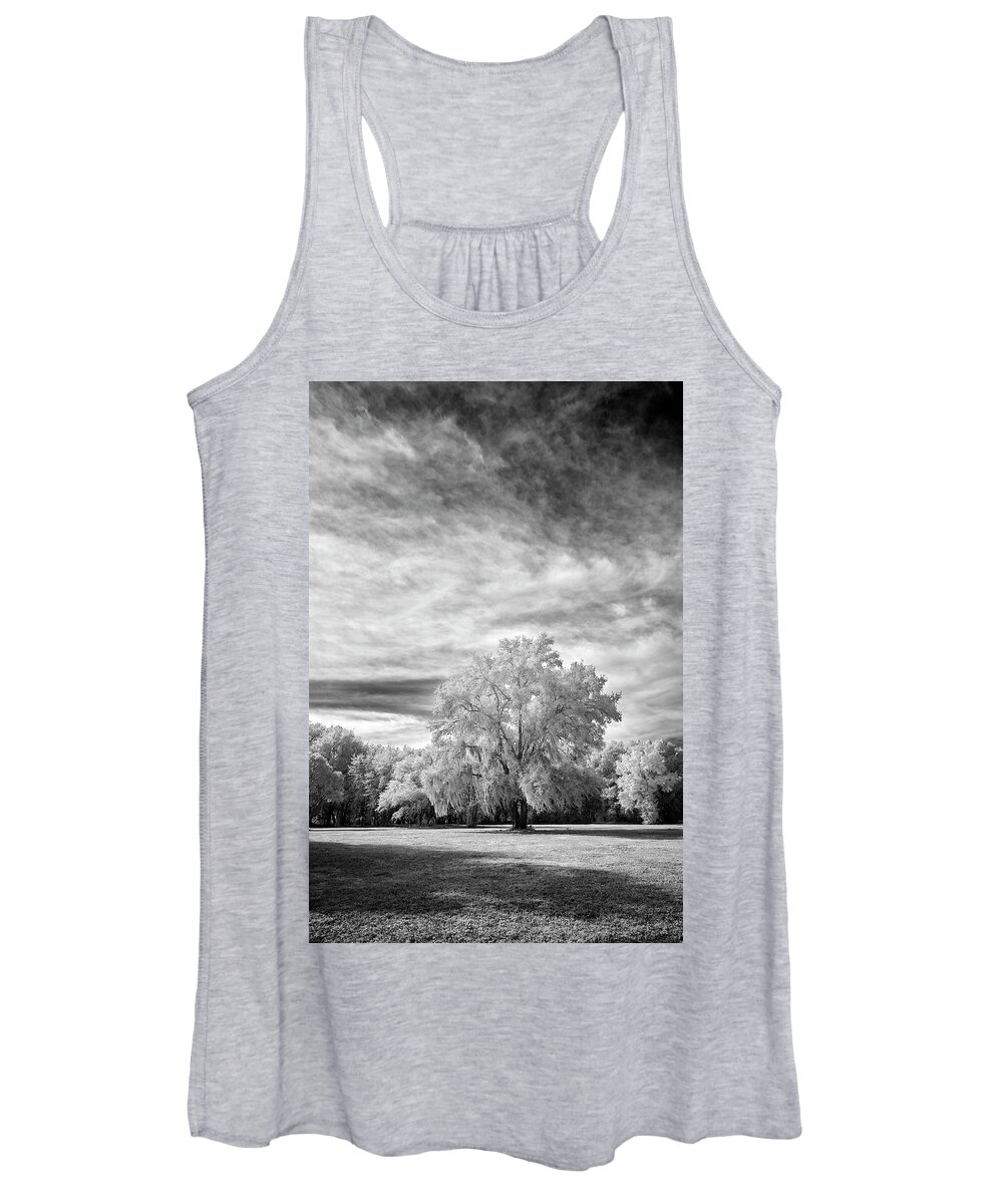 Black And White Women's Tank Top featuring the photograph Trees in Florida by Jon Glaser