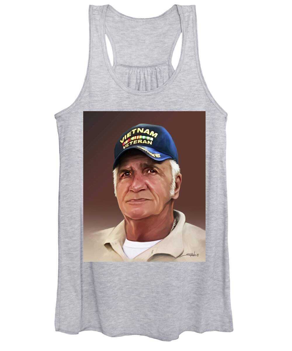  Women's Tank Top featuring the painting Uncle Poppy by Spano by Michael Spano