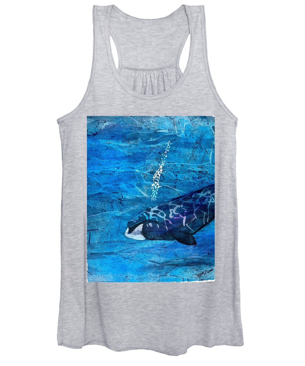  Women's Tank Top featuring the painting Under the sea by Diane Ziemski
