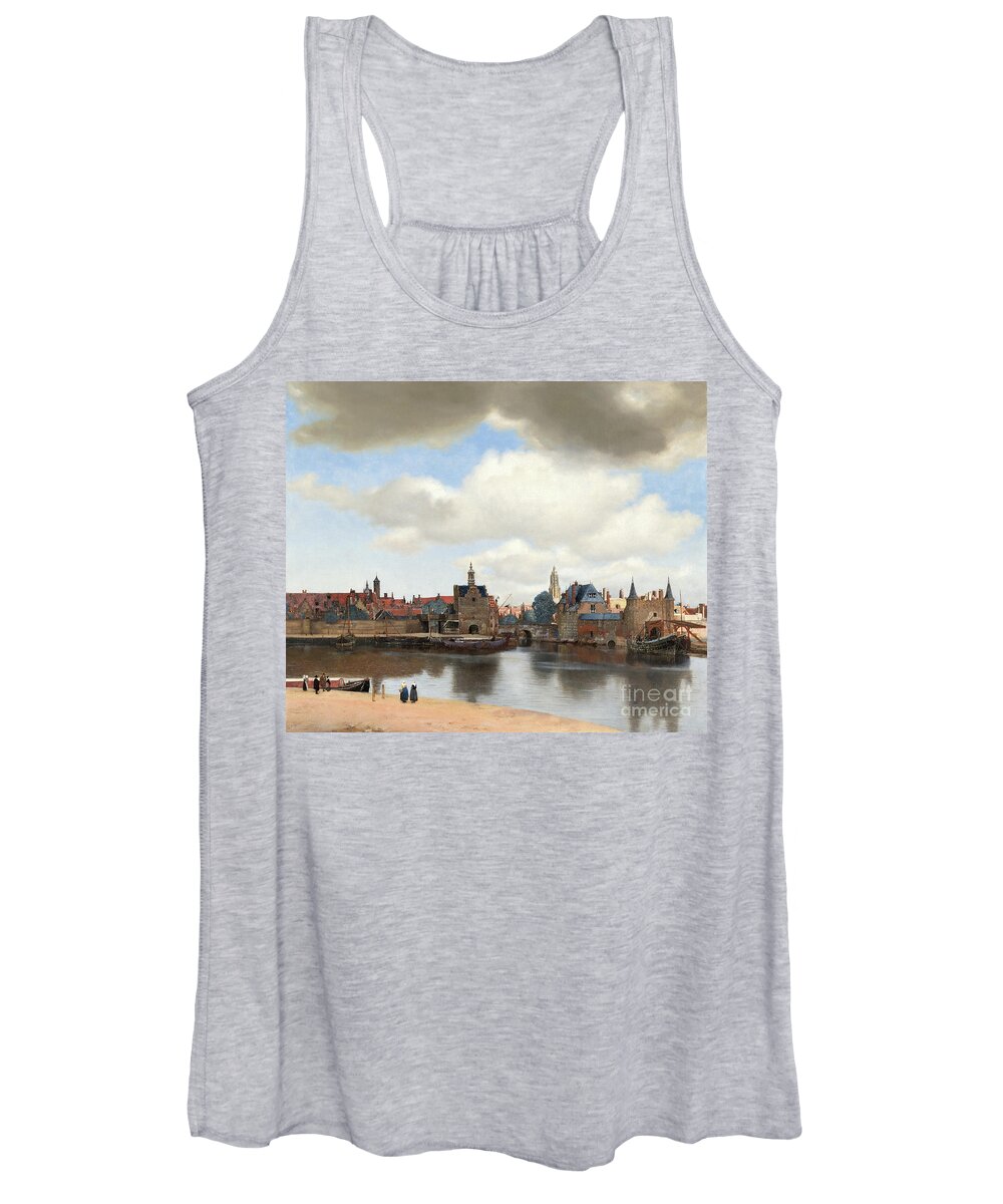 Jan Vermeer Women's Tank Top featuring the painting View Of Delft, C.1660-61 (oil On Canvas) by Jan Vermeer