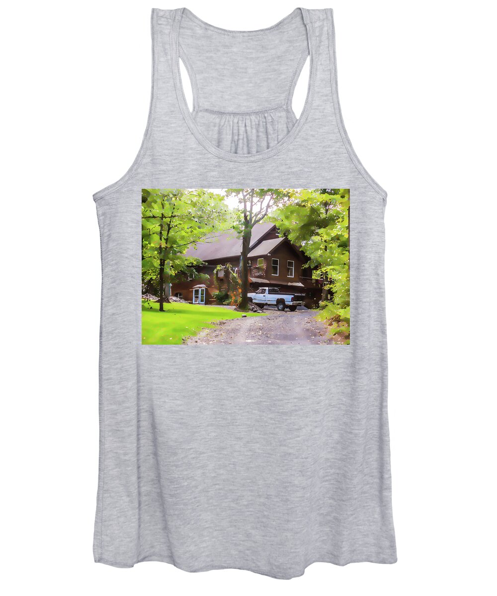 Village Women's Tank Top featuring the photograph Village house in the countryside by Jeelan Clark