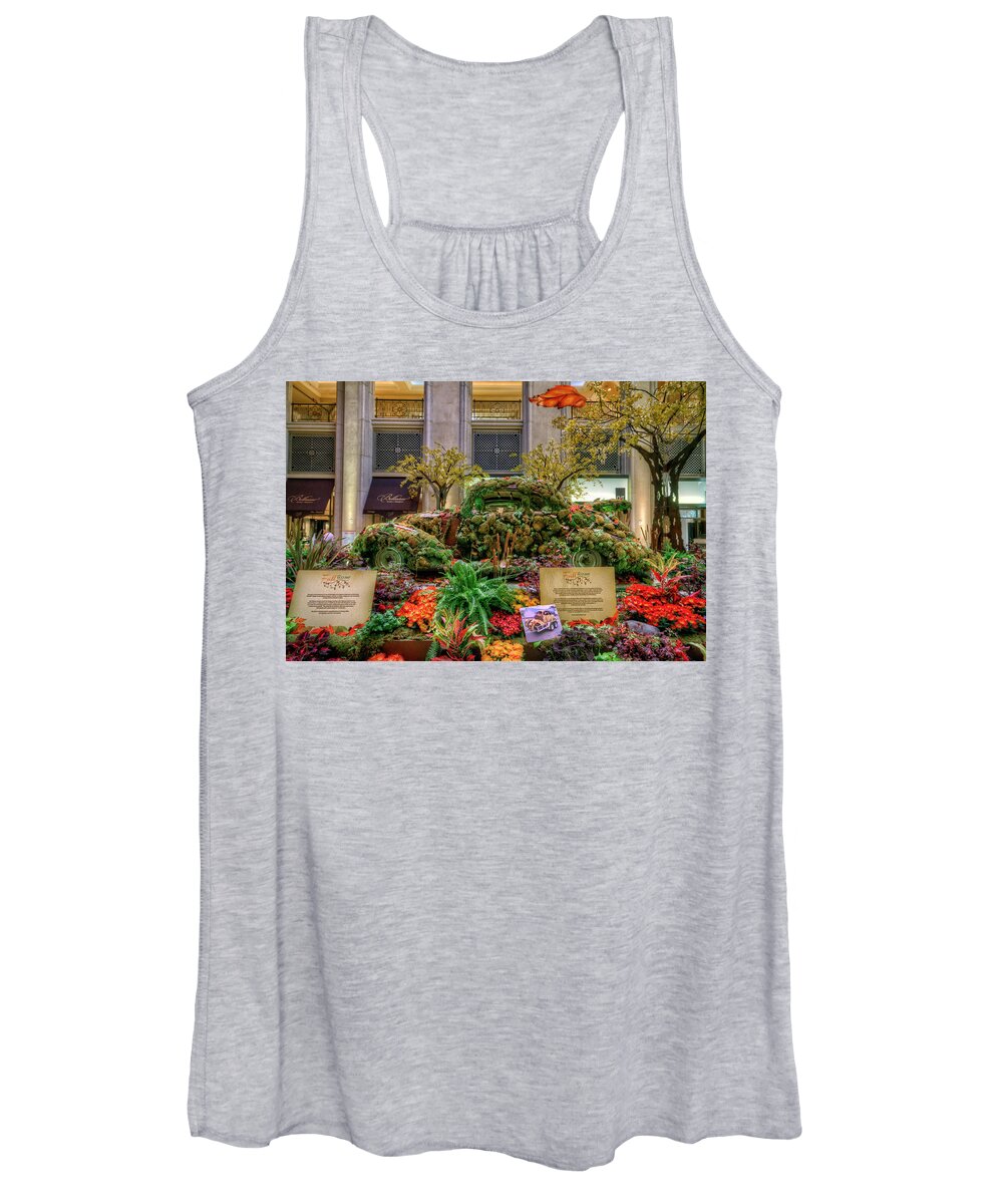 Granger Photography Women's Tank Top featuring the photograph VW Bug Planter by Brad Granger