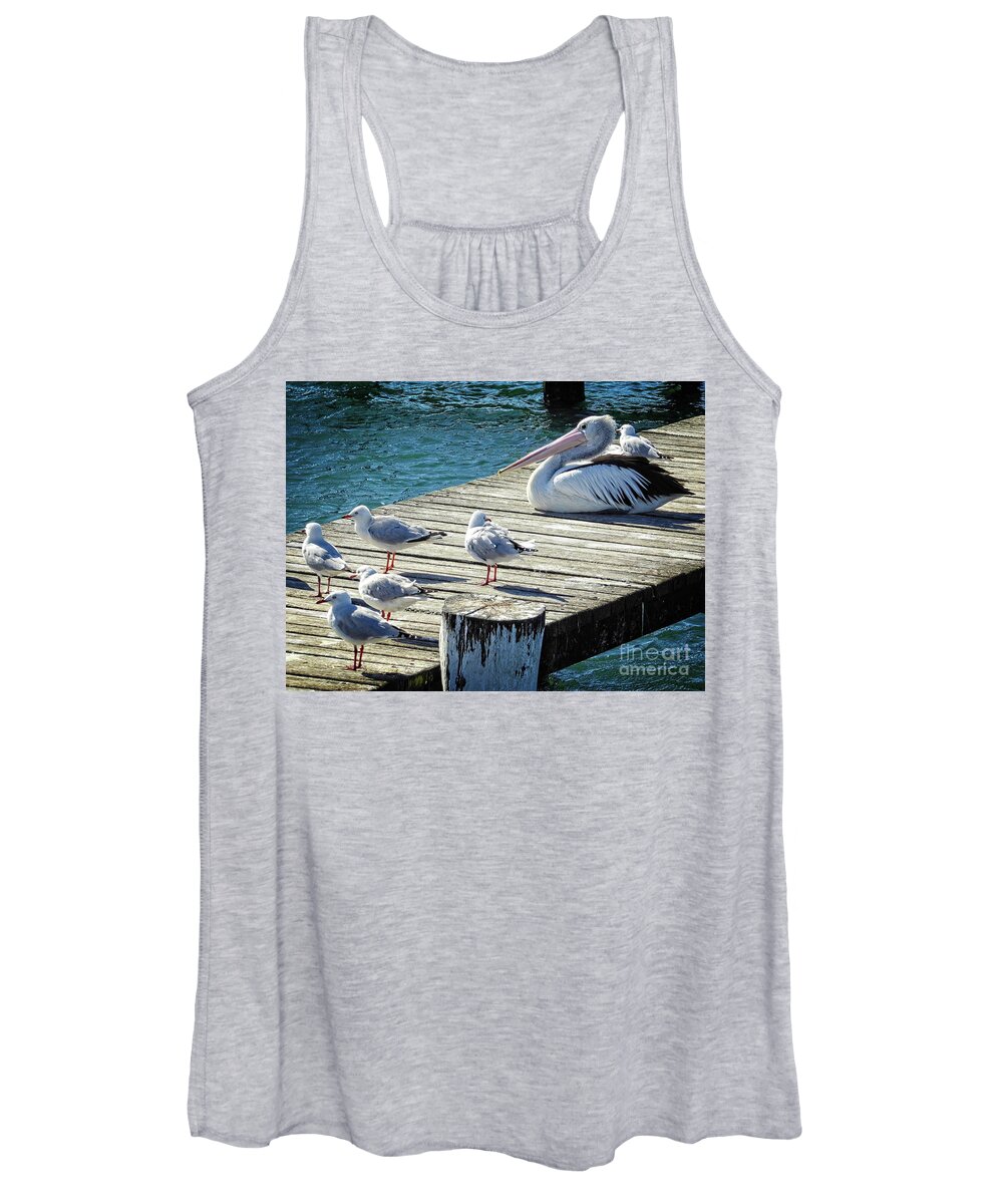 Seagull Women's Tank Top featuring the photograph Waiting for a Feed by Fran Woods