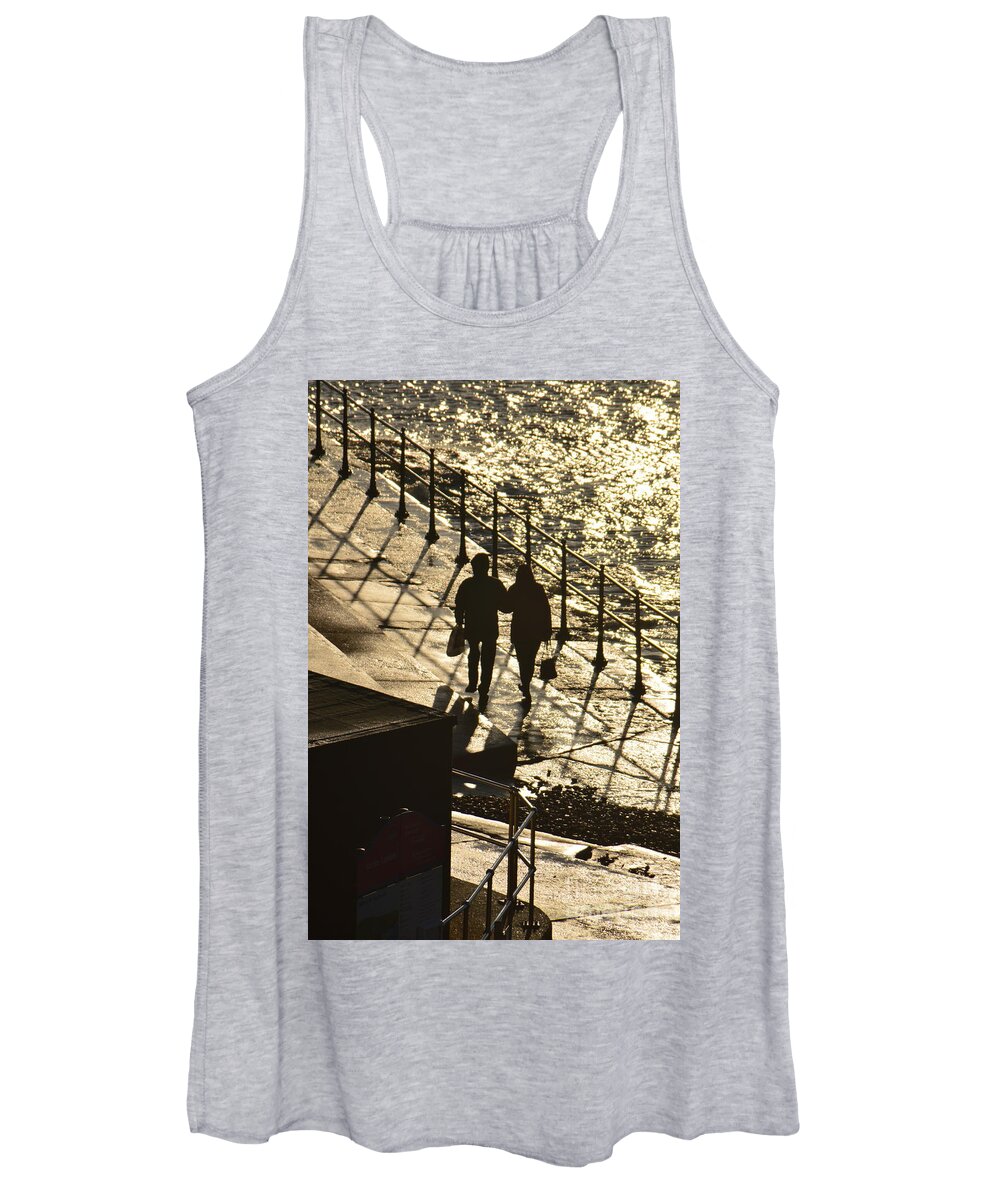 Walk Women's Tank Top featuring the photograph Walk by the Sea by Andy Thompson