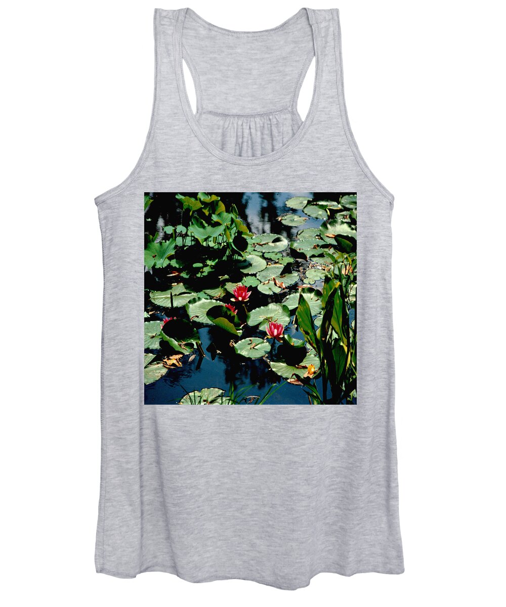 Water Lilies Women's Tank Top featuring the photograph Water Lilies Squared by Mike McBrayer