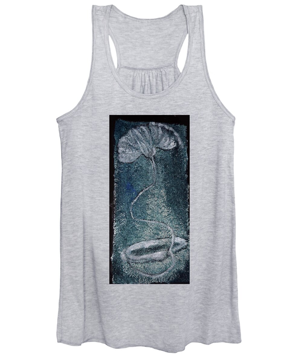 Fossils Women's Tank Top featuring the mixed media Water Lily by Toni Willey