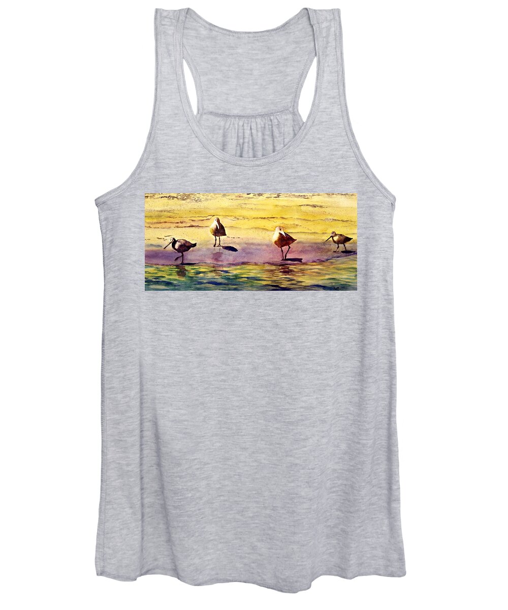 Beach Women's Tank Top featuring the painting What's for Lunch? by Beth Fontenot