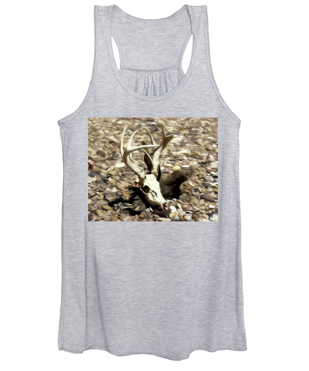 Kansas Women's Tank Top featuring the photograph White-tail Deer 002 by Rob Graham