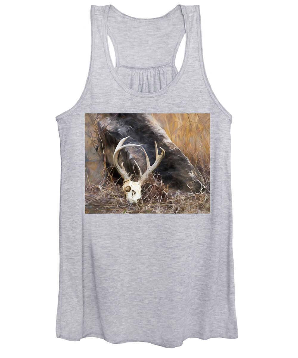 Kansas Women's Tank Top featuring the photograph White-tail Deer 008 by Rob Graham