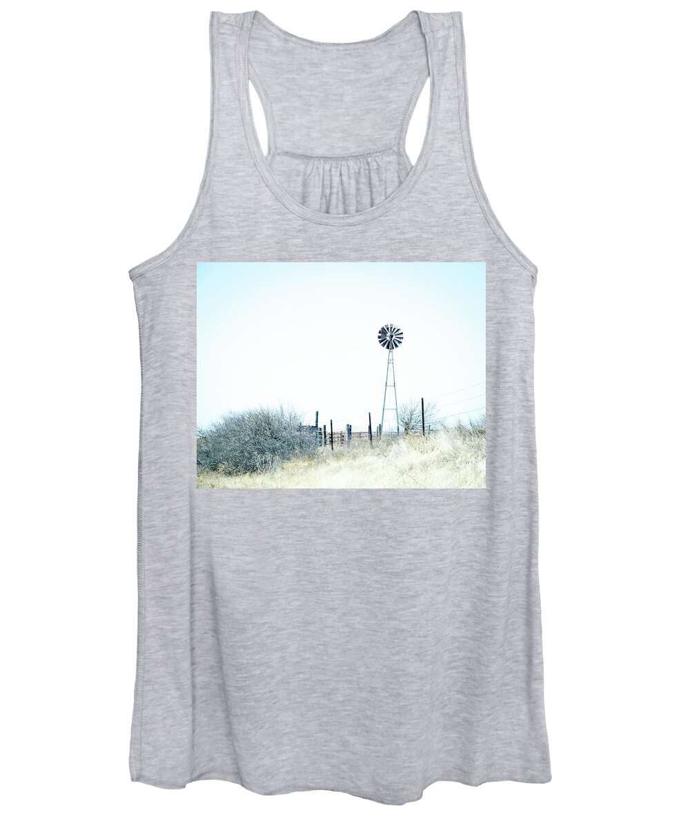 Windmill Women's Tank Top featuring the photograph Windmill by Cheryl McClure