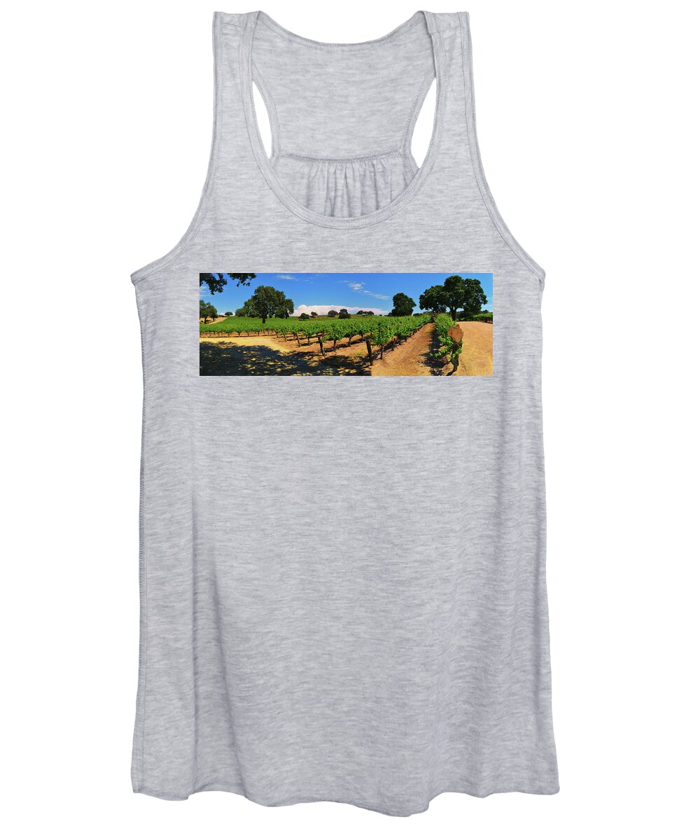 Wine Country Women's Tank Top featuring the photograph Wine Country Panorama by Greg Norrell